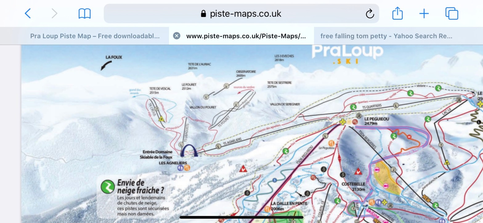 pra loup piste map