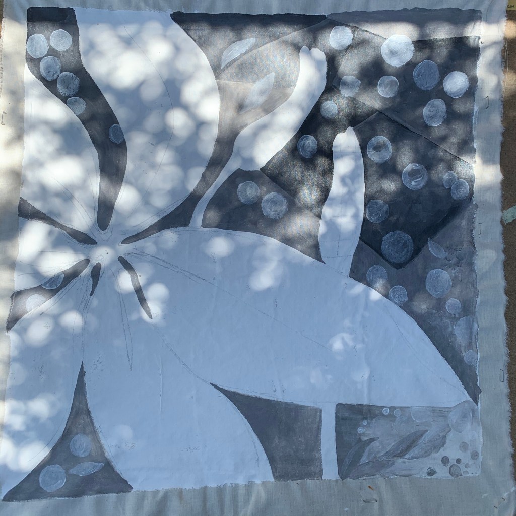 Greys, fading shapes colourless foliage